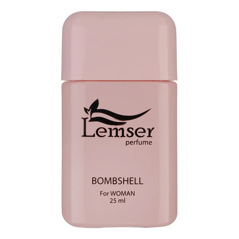 ادکلن جیبی زنانه Bombshell لمسر با طراحی شیک و حجم 25 میلی لیتر، مناسب استفاده روزمره و حمل آسان، رایحه‌ای جذاب و ماندگار برای خانم‌ها.