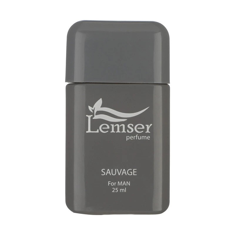 ادکلن جیبی مردانه Sauvage لمسر حجم 25 میلی لیتر با بسته‌بندی شیک و رایحه تازه و مردانه